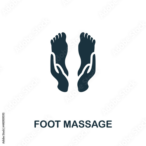 Foot Massage icon. Monochrome simple element from therapy collection. Creative Foot Massage icon for web design, templates, infographics and more