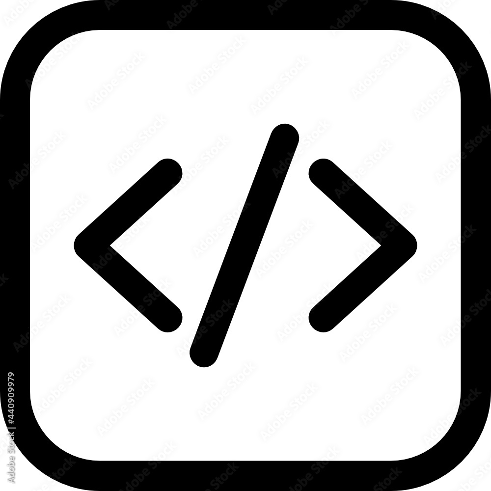 Obraz premium programming code icon vector