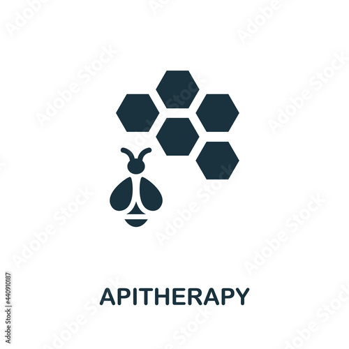 Apitherapy icon. Monochrome simple element from therapy collection. Creative Apitherapy icon for web design, templates, infographics and more