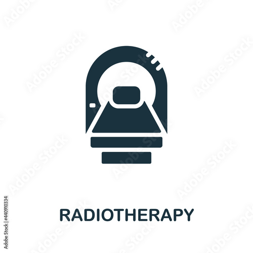Radiotherapy icon. Monochrome simple element from therapy collection. Creative Radiotherapy icon for web design, templates, infographics and more