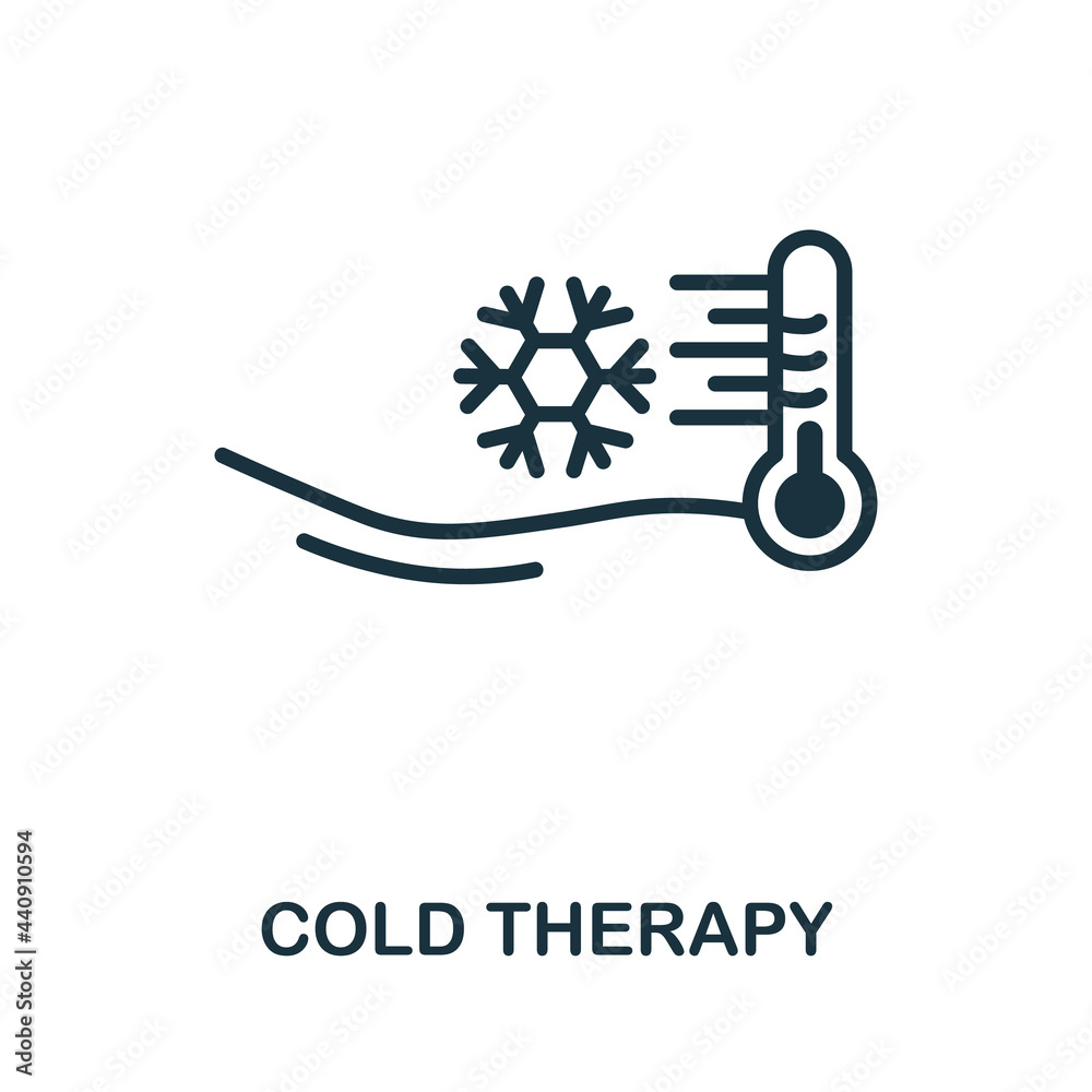 Cold Therapy icon. Monochrome simple element from therapy collection ...