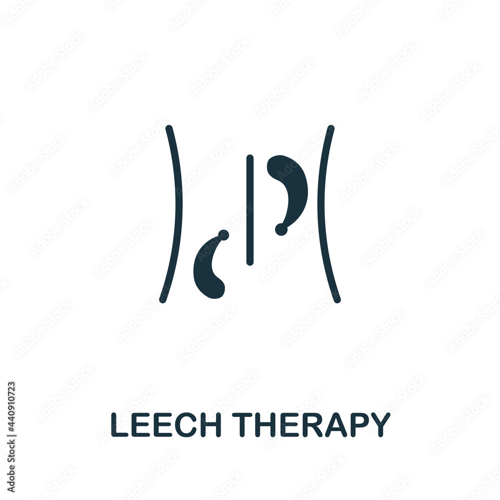 Leech Therapy icon. Monochrome simple element from therapy collection. Creative Leech Therapy icon for web design, templates, infographics and more Leech Therapy icon. Monochrome simple element from therapy collection. Creative Leech Therapy icon for web design, templates, infographics and more