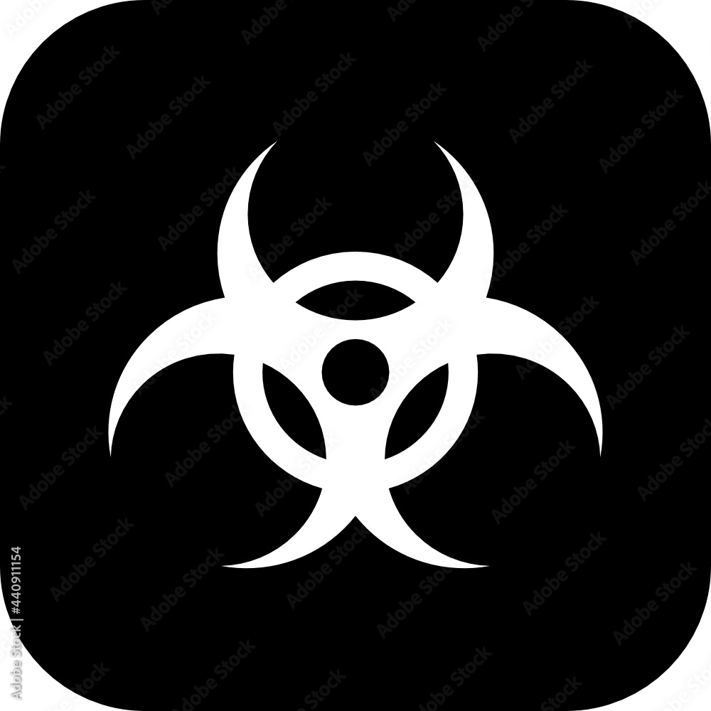 biohazard warning sign icon vector biohazard warning sign icon vector