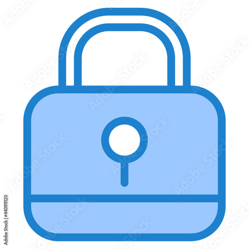 Lock blue style icon