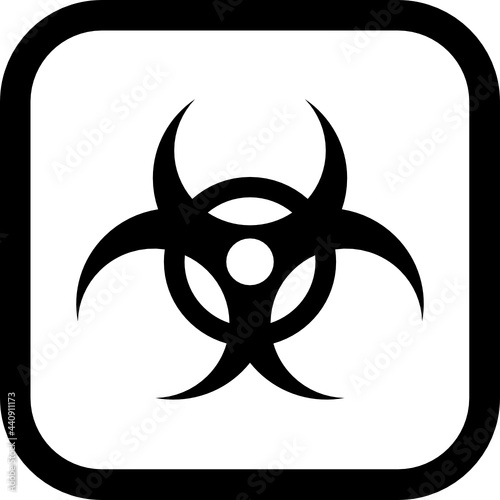 biohazard warning sign icon vector