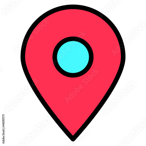 Free Download Location color line style icon - GFXLoad