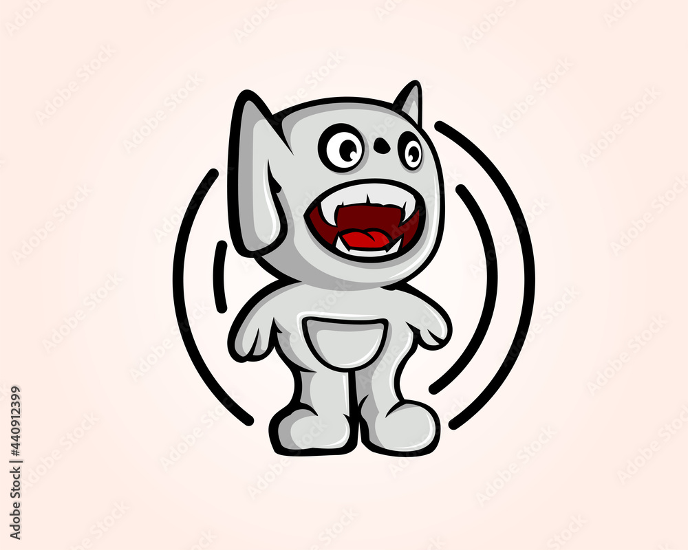 Fototapeta premium Monster cute art alien fun drawing