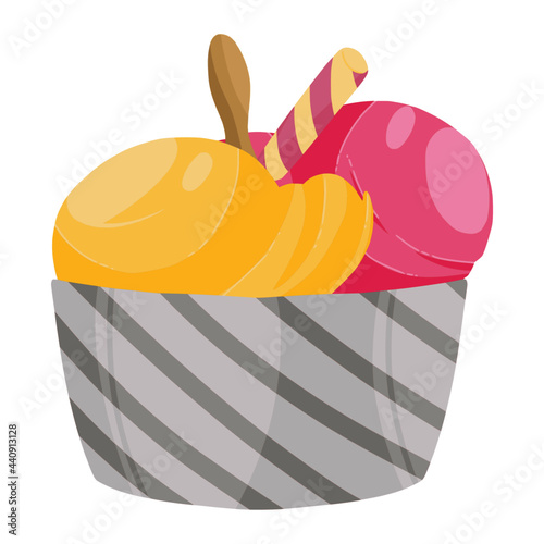 ice cream of dessert illustration