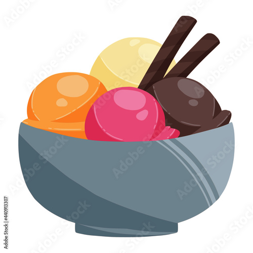 ice cream of dessert illustration