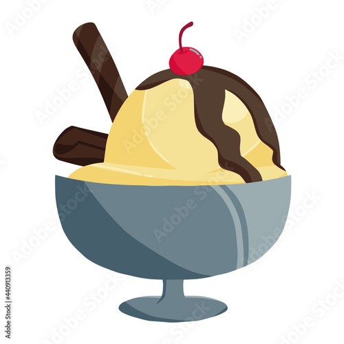 ice cream of dessert illustration