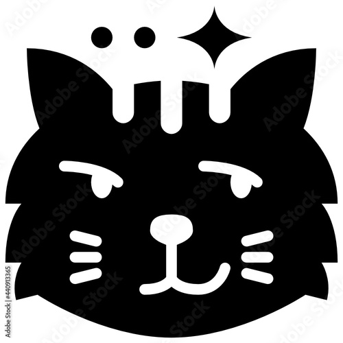 smirking glyph icon