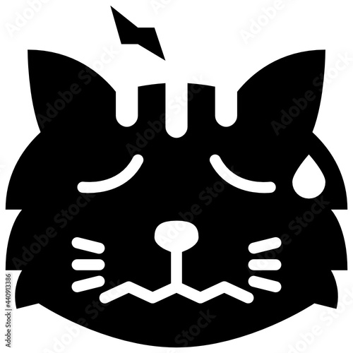 stressed glyph icon