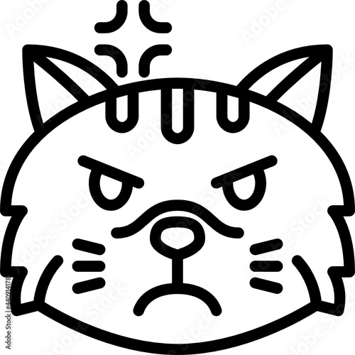 angry outline icon
