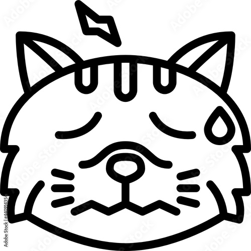 stressed outline icon