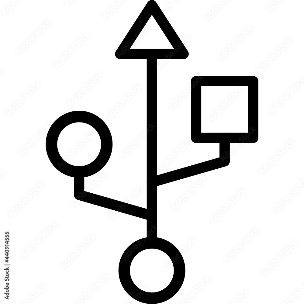 usb symbol icon vector usb symbol icon vector