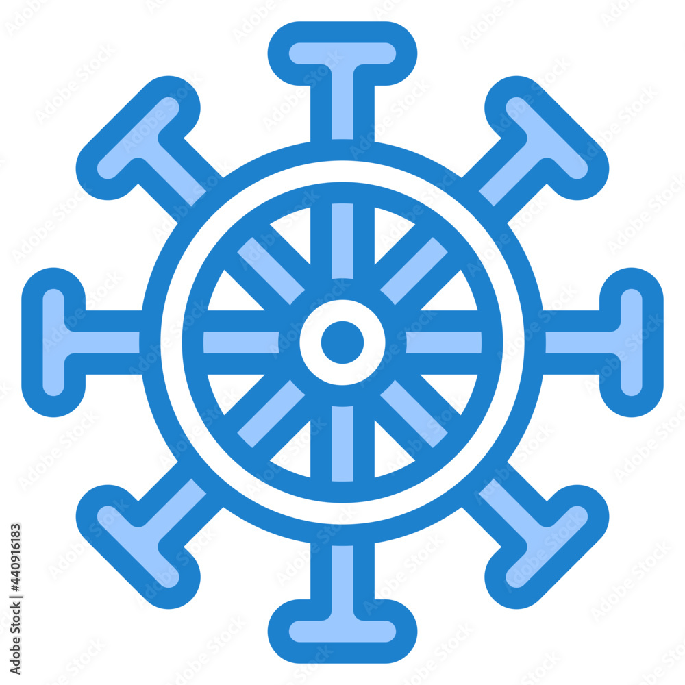 Fototapeta premium Helm blue style icon