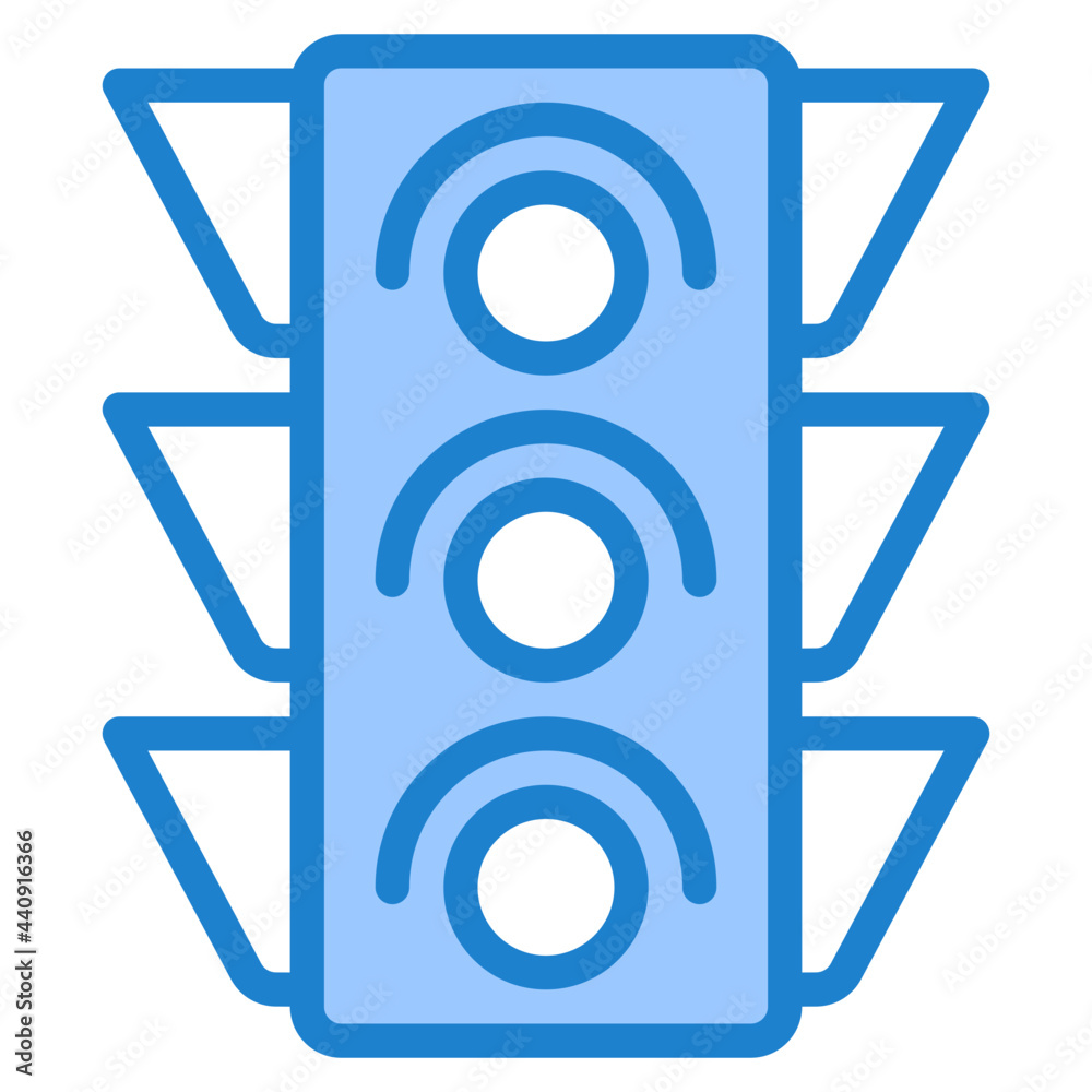 Traffic lights blue style icon Traffic lights blue style icon