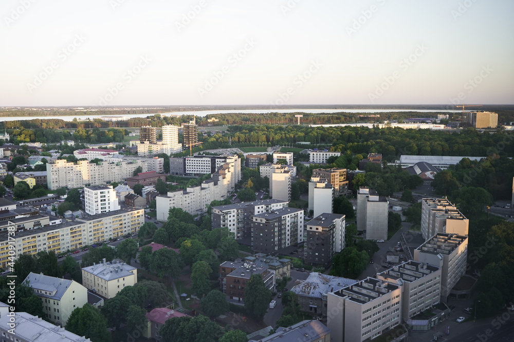Fototapeta premium Tallinn, Estonia. Urban landscape in Tallinn. daytime.
