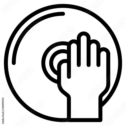 Disc jockey outline style icon
