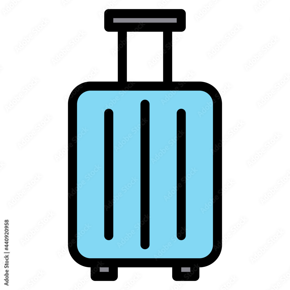 luggage color line style icon luggage color line style icon