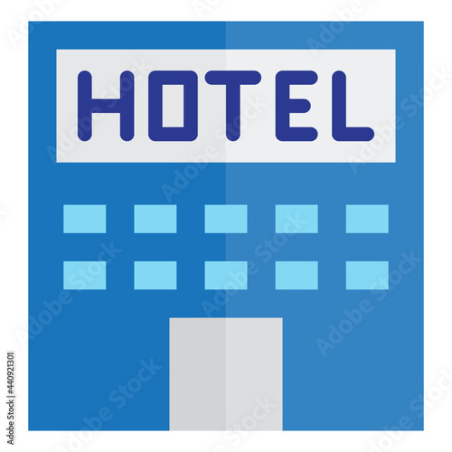 hotel flat style icon
