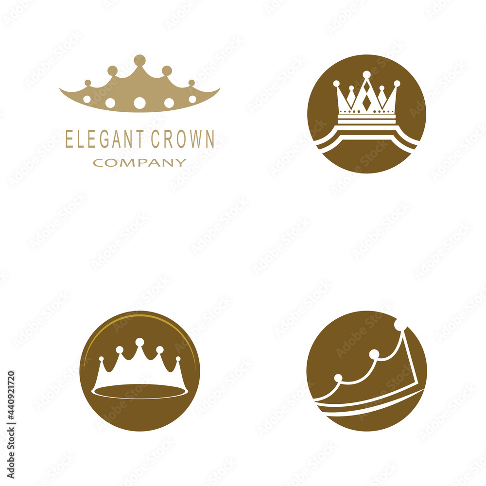 Crown Logo Template vector icon illustration design