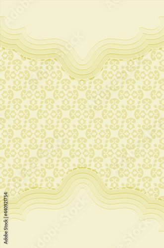 Yellow ethnic seamless pattern template