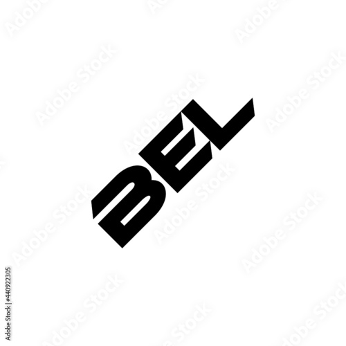 BEL letter logo design with white background in illustrator, vector logo modern alphabet font overlap style. calligraphy designs for logo, Poster, Invitation, etc.