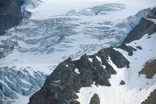 remains of Bifertengletscher seen from Fridolinshütte in Glarus photo