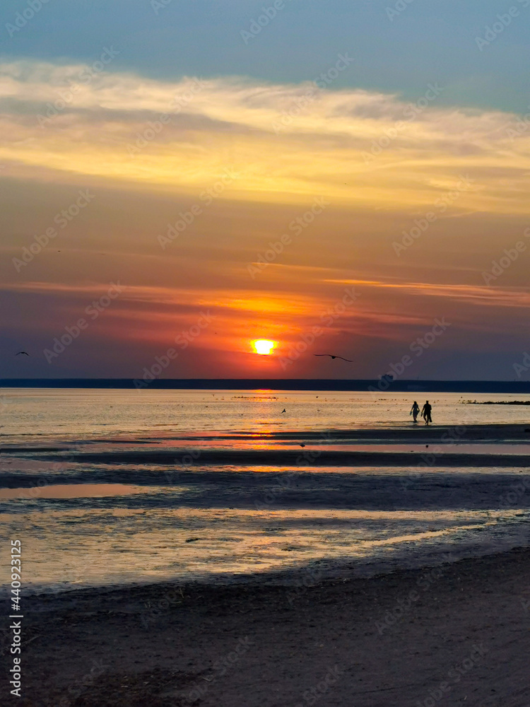 sunset on the beach