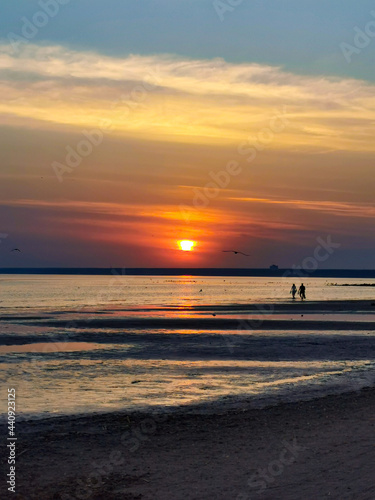 sunset on the beach