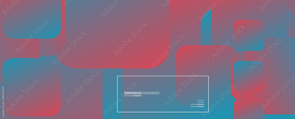 Square shapes composition geometric abstract background. 3D shadow effects and fluid gradients. Modern overlapping forms