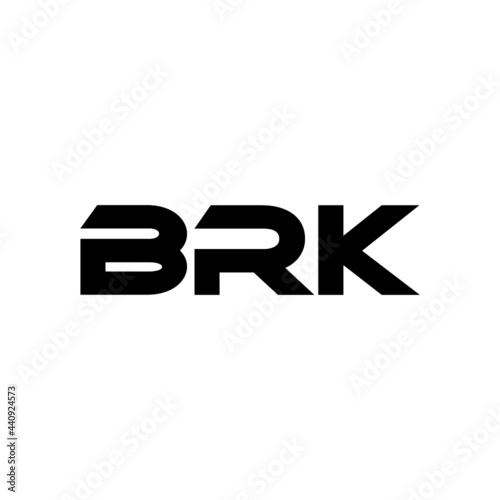 BRK letter logo design with white background in illustrator, vector logo modern alphabet font overlap style. calligraphy designs for logo, Poster, Invitation, etc.