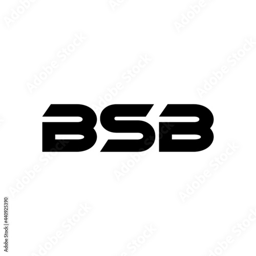 RSB letter logo design with white background in illustrator, vector logo modern alphabet font overlap style. calligraphy designs for logo, Poster, Invitation, etc. photo