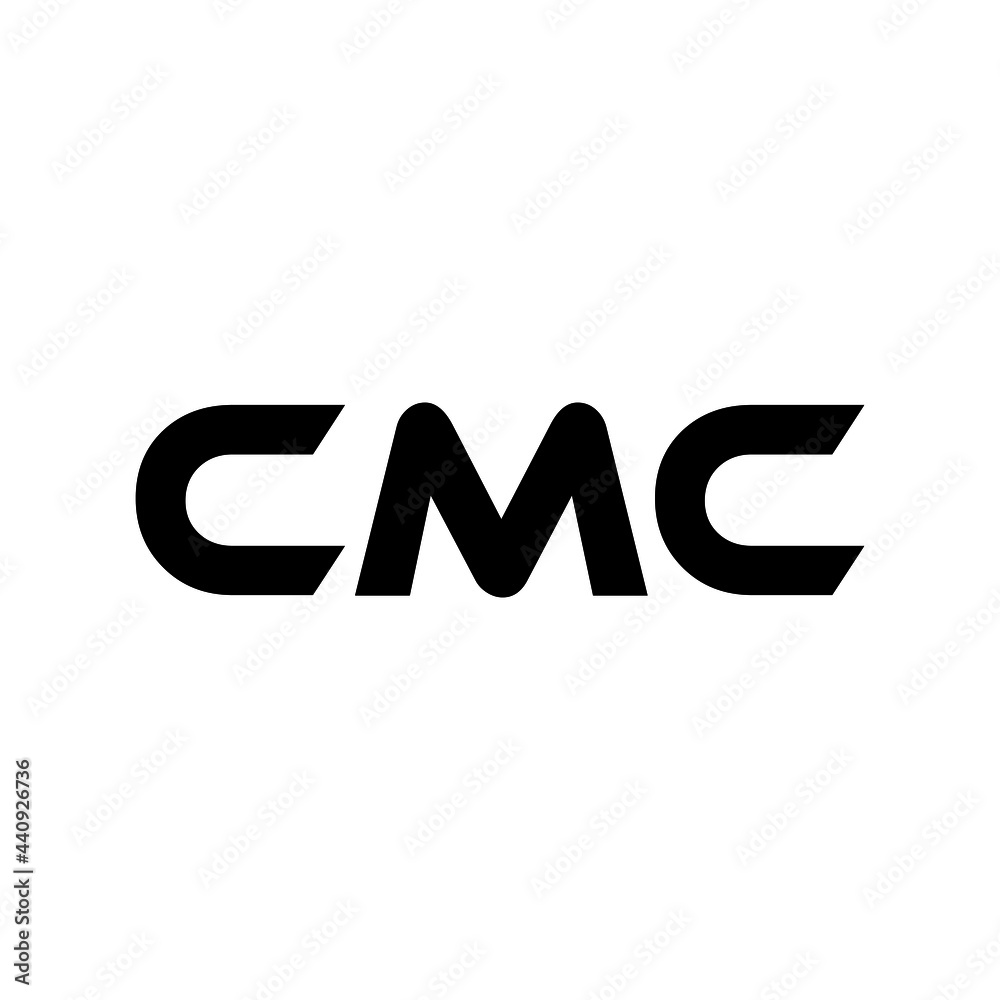 CMC letter logo design with white background in illustrator, vector ...