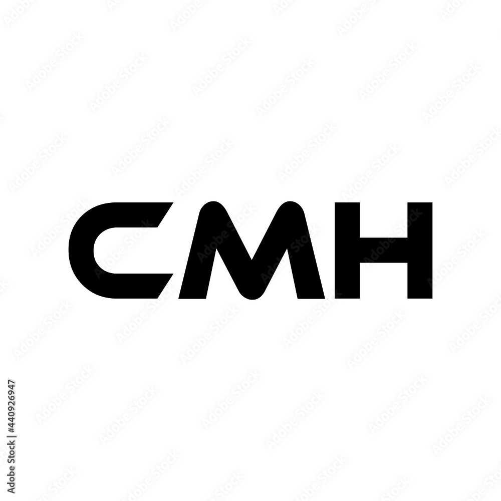 CMH letter logo design with white background in illustrator, vector logo modern alphabet font overlap style. calligraphy designs for logo, Poster, Invitation, etc.