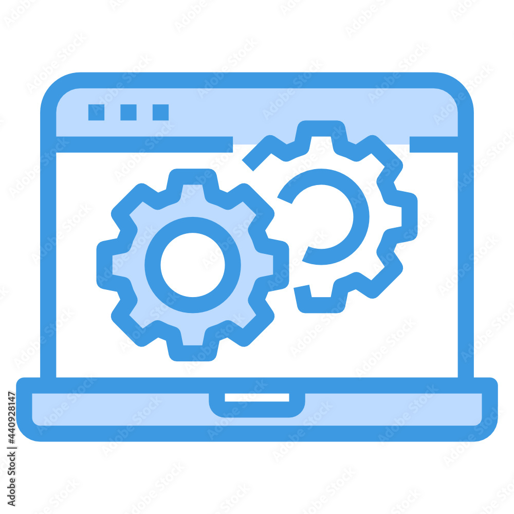 Web Development blue outline icon Web Development blue outline icon
