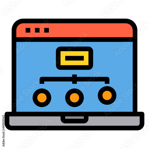 Site Map filled outline icon