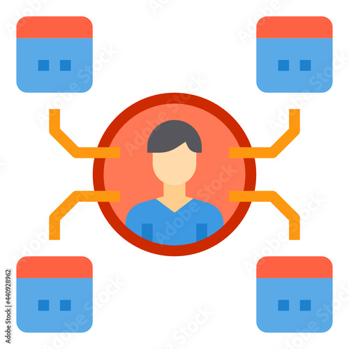 Administrator flat icon