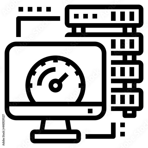 Speed test outline icon