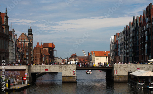 View of the Motława River in Gdańsk
