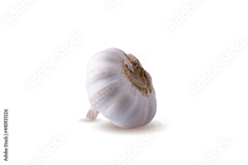 Close up raw garlic isolated on a white background