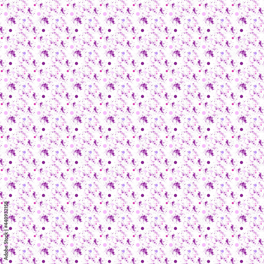 Obraz premium Watercolor Lavender seamless pattern on white background. Hand drawn, botanic deign paper