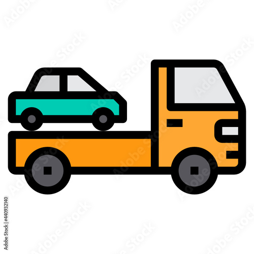 Wallpaper Mural Cargo Truck filled outline icon Torontodigital.ca