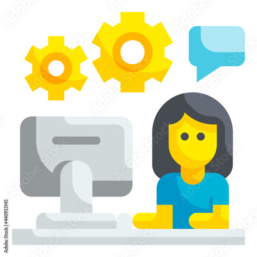 administrative flat icon
