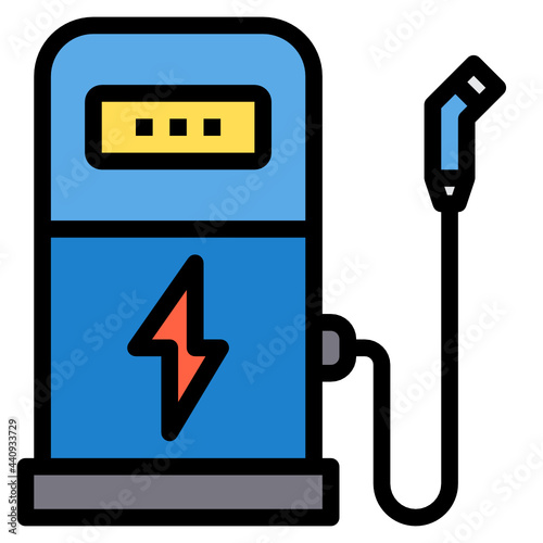 Electric Charge filled outline icon