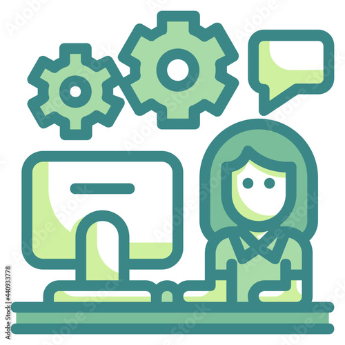 administrative blue line icon