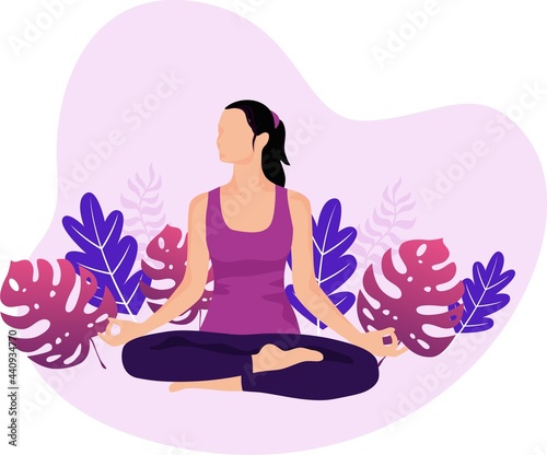yoga in the lotus position