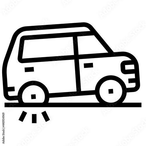 Flat Tyre outline icon
