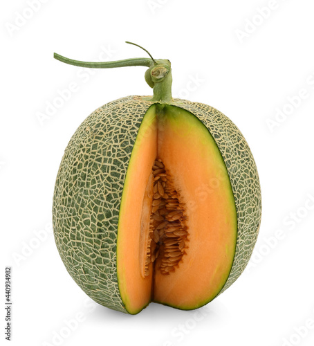 cantaloupe melon isolated on white background